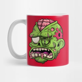 Wounded Zombie Head Mug